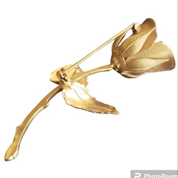 Giovanni Rose of Christ Brooch Gold Pin - Picture 4 of 9